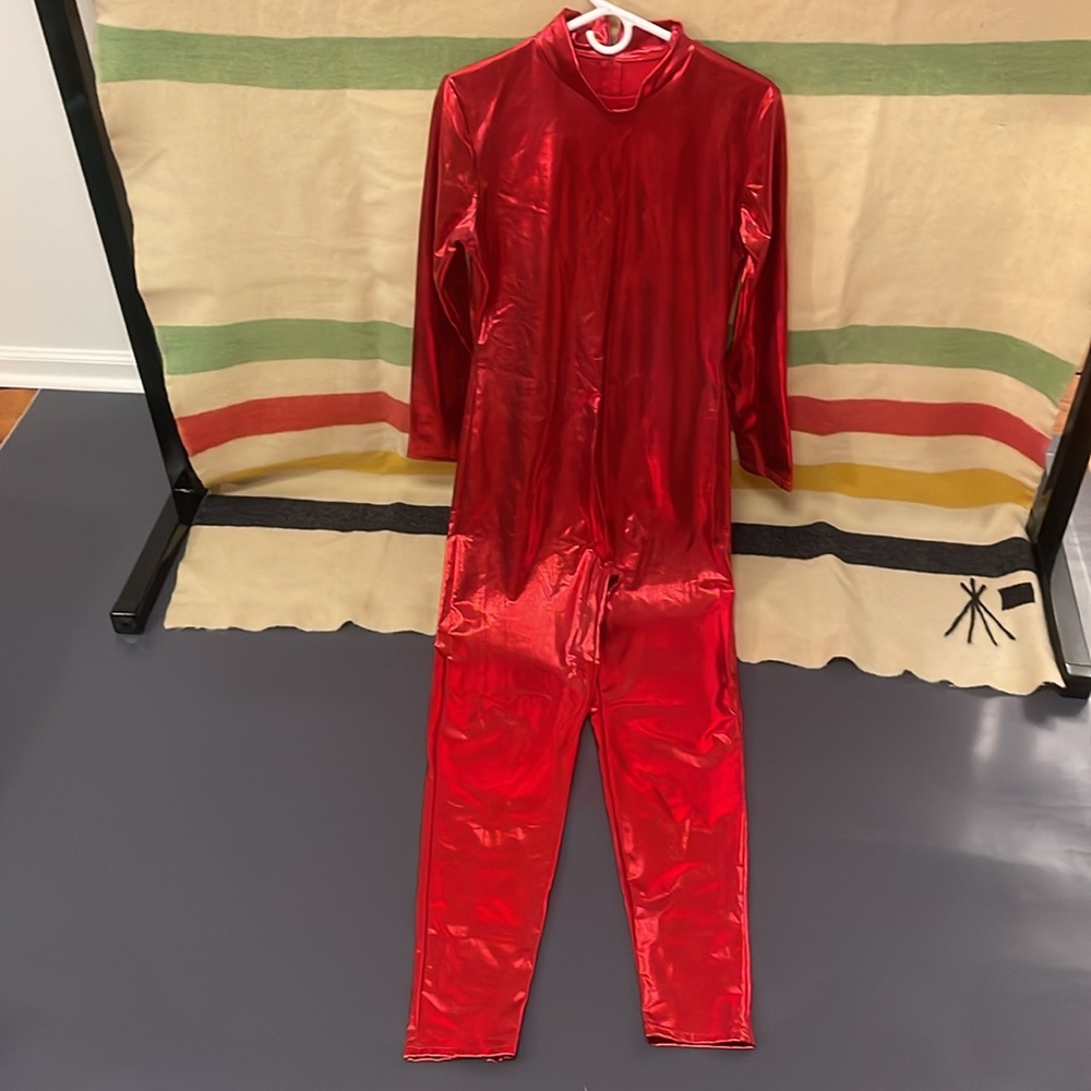 Metallic Red Unitard